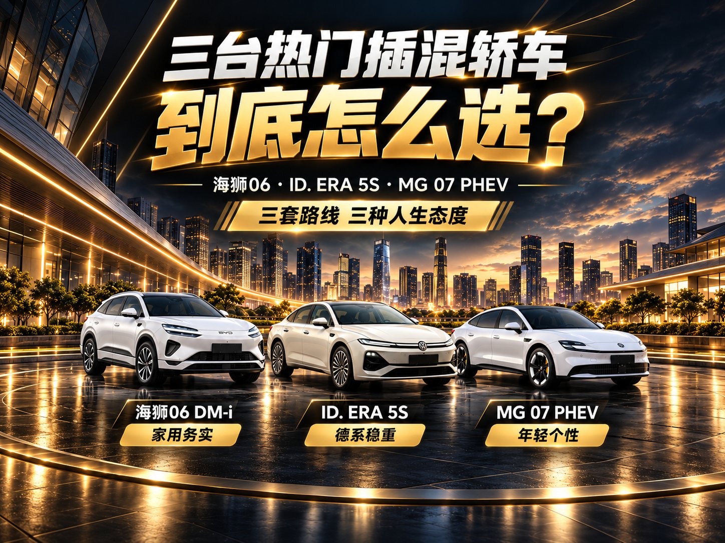 15萬內混動轎車，海豹06、大眾ERA 5S、MG 07 PHEV，到底怎麼選