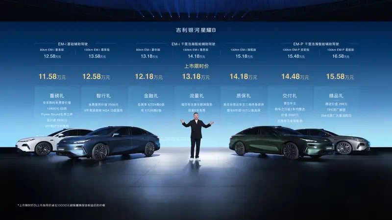 Geely Galaxy E8 Officially Launched, Limited-Time Launch Price 115,800–155,800 RMB