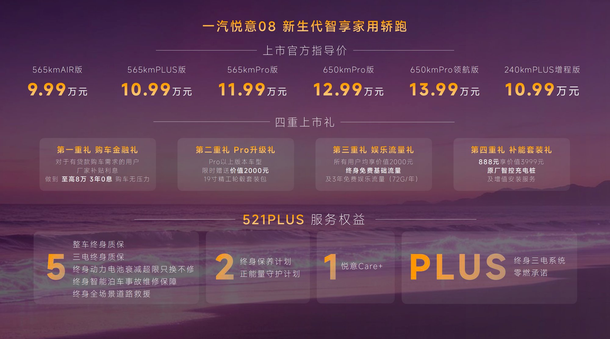 9,99 mil para levar um cupê completo! FAW Yueyi 08 redefine os carros elétricos familiares